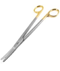 Parametrium Scissors Sklar Edge™ Z-Type 10-1/2 Inch Length OR / Surgical Grade German Stainless Steel / Tungsten Carbide NonSterile Finger Ring Handle Slightly Curved Blunt Tip / Blunt Tip EACH MK-1250892