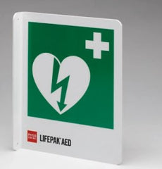 Wall Sign Location Sign LIFEPAK® CR2 Defibrilator Logo W/LOGO T-MOUNT 8"X10" MK-1251003