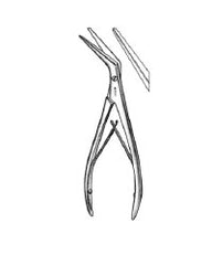 Nasal Bone Scissors Sklar® Jackson 7-3/4 Inch Length OR / Surgical Grade German Stainless Steel NonSterile Plier Handle Angled Blunt Tip / Blunt Tip EACH MK-1251037