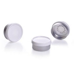 Wheaton® Vial Closure Aluminum Flip Seal White 20 mm For 20 mm OD Vials NonSterile CASE OF 1000 MK-1251379