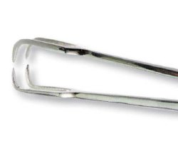 Uterine Vulsellum Forceps Gynex® Schroeder 9-7/8 Inch Length OR / Surgical Grade Stainless Steel NonSterile Locking Finger Ring Handle Straight 2 X 2 Prongs EACH MK-1251492