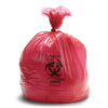 Biohazard Waste Bag Medline Biohazard Symbol / Biohazard / Infectious Waste 10 gal. Red 24 X 24 Inch MK-1251589