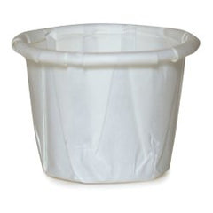 McKesson 0.5 oz. Paper Souffle Cup White Disposable SL/CS MK-1251878