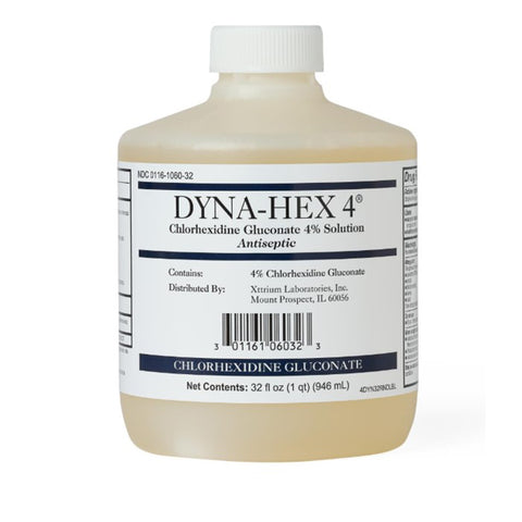 Surgical Scrub Solution Dyna-Hex 32 oz. Bottle 4% Strength CHG (Chlorhexidine Gluconate) NonSterile (6/CS) MK-1252285