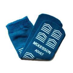 Slipper Socks McKesson Unisex Adult Large Single Tread Single Patient Use Teal MK-1253299