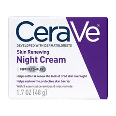 Facial Moisturizer CeraVe® Skin Renewing Night Cream 1.7 oz. Jar Unscented Cream MK-1253468
