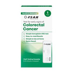 Cancer Screening Test Kit 2San Fecal Occult Blood Test (iFOB or FIT) 1 Test per Kit (24 Kits per Case) CLIA Waived KT/CS MK-1254004