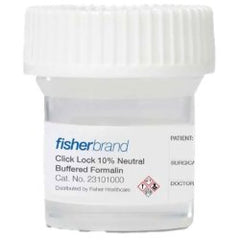 Prefilled Formalin Container Fisherbrand™ Click Lock 40 mL (1.35 oz.) Screw Cap Warning Label / Patient Information NonSterile CASE OF 96 MK-1254302