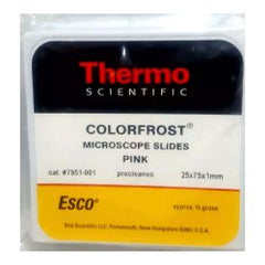 Microscope Slide Colorfrost® 25 X 75 X 1 mm Pink Frosted End CASE OF 1440 MK-1254642