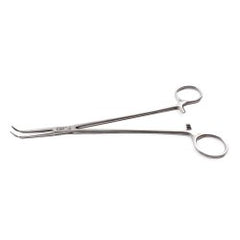 Dissecting Forceps Aesculap® Gemini 9 Inch Length OR / Surgical Grade Stainless Steel NonSterile Locking Finger Ring Handle Angled 90° Serrated Tips EACH MK-1255147