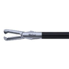 Grasping Forceps Sklartech 5000™ Laparoscopic 45 cm Length OR / Surgical Grade German Stainless Steel NonSterile Locking Finger Ring Handle Straight Sharp Serrated Tips with 2 X 4 Teeth EACH MK-1255779
