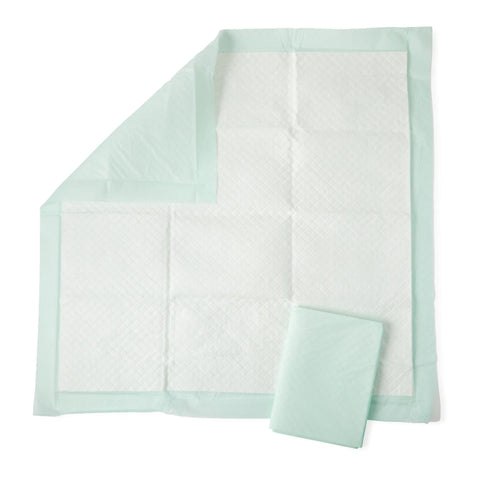 Disposable Underpad Medline 23 X 36 Inch Fluff / Polymer Light Absorbency PROTECTION PLUSPREMIUM 23"X36" (80/CS) D/S MK-1256090
