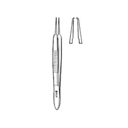 Suture Forceps Sklar® Castroviejo 4 Inch Length OR / Surgical Grade German Stainless Steel NonSterile NonLocking Thumb Handle Straight Micro, 1 X 2 Teeth EACH MK-1256672