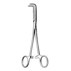 Hemostatic Forceps Sklar® Mixter 10 Inch Length OR / Surgical Grade German Stainless Steel NonSterile Locking Finger Ring Handle Angled 90° Serrated Tips EACH MK-1257267