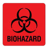 Pre-Printed Label PDC® Caution Label Fluorescent Red Permanent Paper Biohazard with Symbol Black Biohazard 3 X 3 Inch MK-1257492