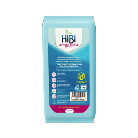 Rinse-Free Bath Wipe Hibi™ Individual Packet 5 Count (128/CS) MK-1258391