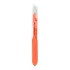 Safety Scalpel PPSS No. 11 Polymer Coated Stainless Steel / Plastic Classic Grip Handle Sterile Disposable Case of 120 MK-1258894