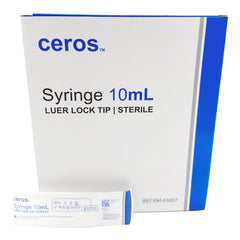 General Purpose Syringe Ceros 10 mL Luer Lock Tip STD PLUNGER LF DEHP FREE 10ML (100/BX 12BX/CS) MK-1259253