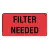 Pre-Printed Label pdc® Auxiliary Label Red Permanent Paper Filter Needed Black Communication Label 3/8 X 7/8 Inch MK-1259275