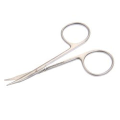 Tenotomy Scissors Symmetry® Stevens 4 Inch Length OR / Surgical Grade German Stainless Steel NonSterile Finger Ring Handle Curved Blunt Tip / Blunt Tip EACH MK-1259308
