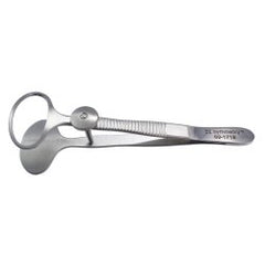 Chalazion Forceps Symmetry® Desmarres Medium OR / Surgical Grade Stainless Steel NonSterile Locking Thumb Handle Straight Circular Paddle / Ring Tips EACH MK-1259757