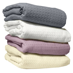 McKesson Blanket 80 X 90 Inch Cotton 2.1 lbs. THERMAL SANTA CLARA BLU D/S MK-1260177