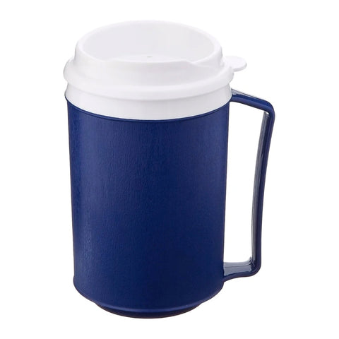 12 oz. Plastic Insulated Drinking Mug Blue Reusable  Performance Health W/LID SNORKEL BLU 12OZ D/S MK-1260569