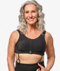 Post-Surgical Bra Elizabeth Pink Surgical Bra® 30 to 33 Inch Chest Small Black Front Hook and Loop Closure Drain Holders  MK-1260979
