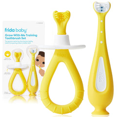 Toothbrush Training Set frida baby Grow With Me Yellow Ages 6 Months and Up (12/CS) MK-1261796