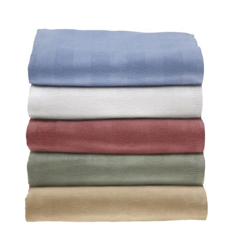 Blanket Medline Herringbone 70 X 108 Inch Cotton / Polyester 3 lbs. SPREAD HERRINGBONE WHT MK-1262542
