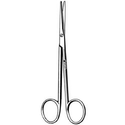 Dissecting Scissors Sklar® Metzenbaum-Lahey 4-3/4 Inch Length OR / Surgical Grade German Stainless Steel NonSterile Finger Ring Handle Straight Blunt Tip / Blunt Tip EACH MK-126307