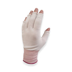 Glove Liner Pure Touch Half-Finger Nylon White Large (40/PK 15PK/CS) MK-1263162