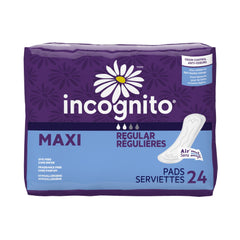 Feminine Pad Incognito® Maxi Regular Absorbency (24/PK 12PK/CS) MK-1263220