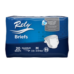 Incontinence Brief Rely® Adult Medium Unisex Disposable Heavy Absorbency MED 32"-44" (20/PK4PK/CS) MK-1266484