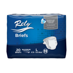 Incontinence Brief Rely® Adult Large Unisex Disposable Heavy Absorbency 45"-58" (20/PK 4PK/CS) MK-1266486