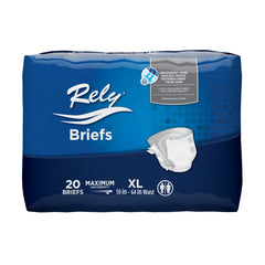 Incontinence Brief Rely® Adult X-Large Unisex Disposable Heavy Absorbency  XLG 59"-64" (20/PK4PK/CS) MK-1266487