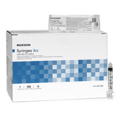 General Purpose Syringe McKesson 3 mL Luer Lock Tip Without Safety  LL 3CC (100/BX 24BX/CS) MK-1266870