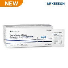 McKesson Prevent® PB Blood Collection Set 23 Gauge 3/4 Inch Needle Length Safety Needle 12 Inch Tubing Sterile BX/CS MK-1267037