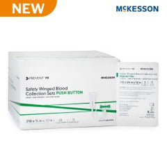 McKesson Prevent® PB Blood Collection Set with Holder 21 Gauge 3/4 Inch Needle Length Safety Needle 12 Inch Tubing Sterile BX/CS MK-1267043