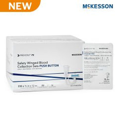 McKesson Prevent® PB Blood Collection Set with Holder 23 Gauge 3/4 Inch Needle Length Safety Needle 12 Inch Tubing Sterile BX/CS MK-1267044
