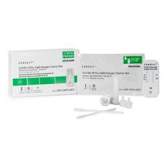 McKesson Respiratory Test Kit McKesson Consult® COVID-19 / Flu A&B Antigen Home Test (OTC) 2 Tests CLIA Waived BX/CS MK-1267919