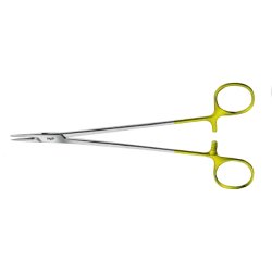 Needle Holder Durogrip® Mayo-Hegar 7-1/4 Inch Length Serrated Tips Finger Ring Handle Each MK-1268366