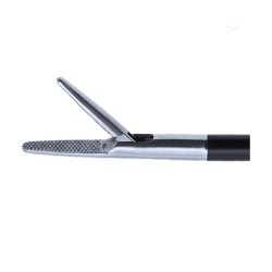 Grasping Forceps Sklartech 5000™ Laparoscopic 13 Inch Length OR / Surgical Grade German Stainless Steel NonSterile Finger Ring Handle Straight Blunt Serrated Tips EACH MK-1268849