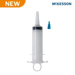 Irrigation Syringe McKesson 60 mL Catheter Tip Without Safety , IRR THUMB STR W/60CC CATH TIP (50/CS) MK-1268991