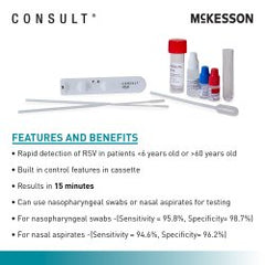 McKesson Respiratory Test Kit McKesson Consult™ RSV 20 Tests CLIA Waived KIT OF 20 MK-1270178