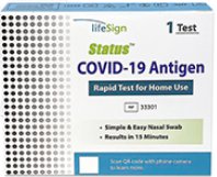 Respiratory Test Kit Status™ Covid-19 Antigen OTC Rapid Test 1 Test BOX OF 1 MK-1270709