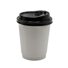 Medd Max LLC 8 oz. Paper Double Wall Drinking Cup White Disposable WHT 8OZ (500/CS) MK-1272436