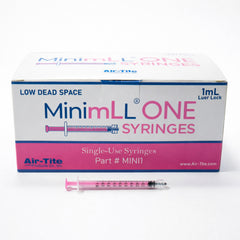 General Purpose Syringe MinimLL® 1 mL Luer Lock Tip Without Safety  LL LOW DEAD SPACE 1ML(100/BX 20BX/CS) MK-1274142