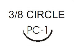 Nonabsorbable Suture with Needle Prolene™ Polypropylene PC-1 3/8 Circle Precision Conventional Cutting Needle Size 6-0 Monofilament (12/BX) MK-127633