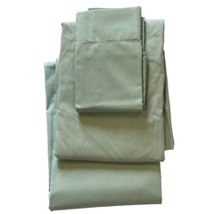 Sheet Set Beck's Classic Pillowcase / Flat Sheet / Contoured Fitted Sheet Pillowcase 20 X 31 Inch / Flat Sheet 66 X 104 Inch / Contoured Fitted Sheet 36 X 80 Inch Seafoam 50% Cotton / 50% Polyester Reusable (3PC/ST 12ST/C MK-1277038